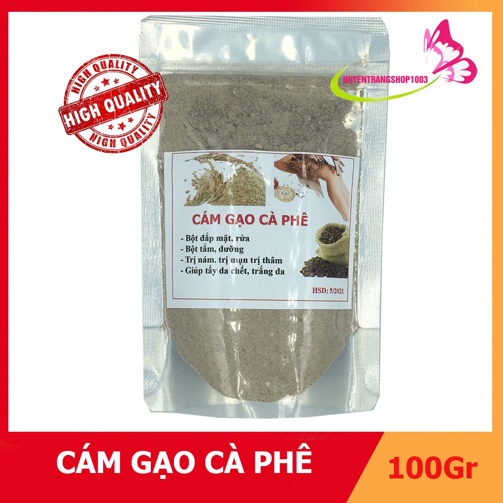 100g cám gạo cà phê cafe nguyên chất mỹ phẩm handmade