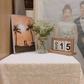 Lịch gỗ để bàn 2022 - Lịch lật số mini trang trí decor
