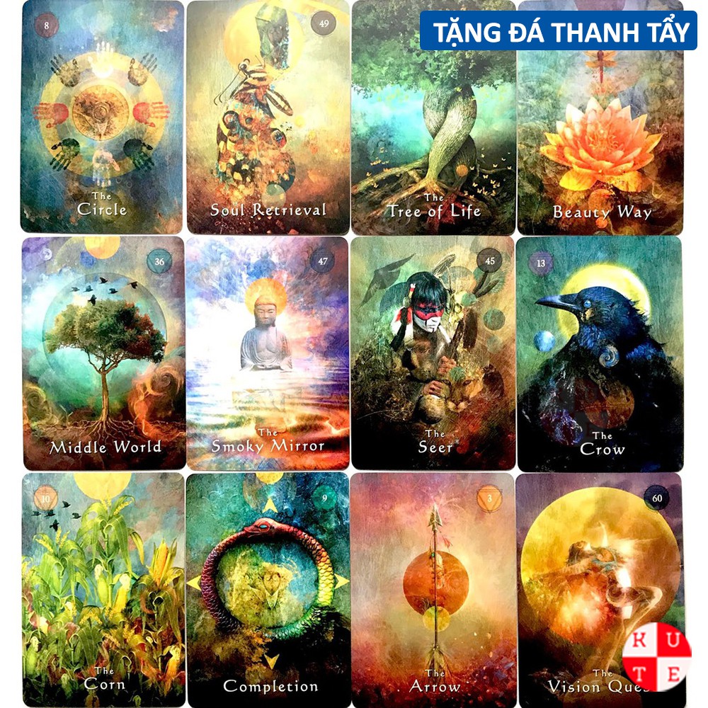 Bộ Bài Oracle Mystical Shaman 64 Lá Bài Tặng Đá Thanh Tẩy C13