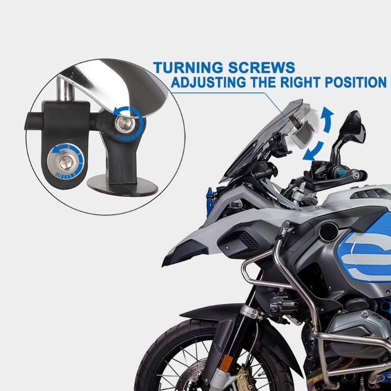 Gương Chiếu Hậu Góc Rộng 180 Độ Chất Lượng Cao° Gương Chiếu Hậu Độ Nét Cao Cho R1200GS R1250GS