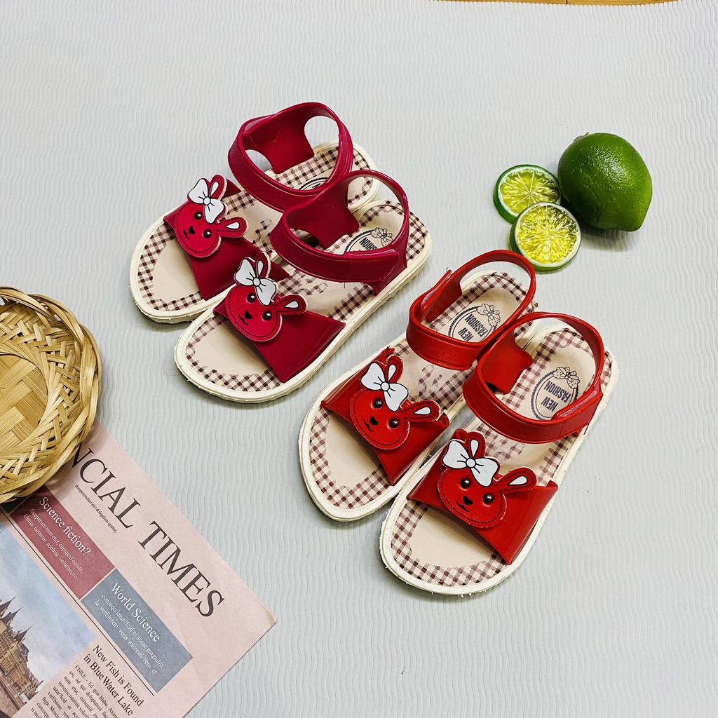 Sandal hình thỏ quai dán cho bé gái xinh xắn êm chân - TT337