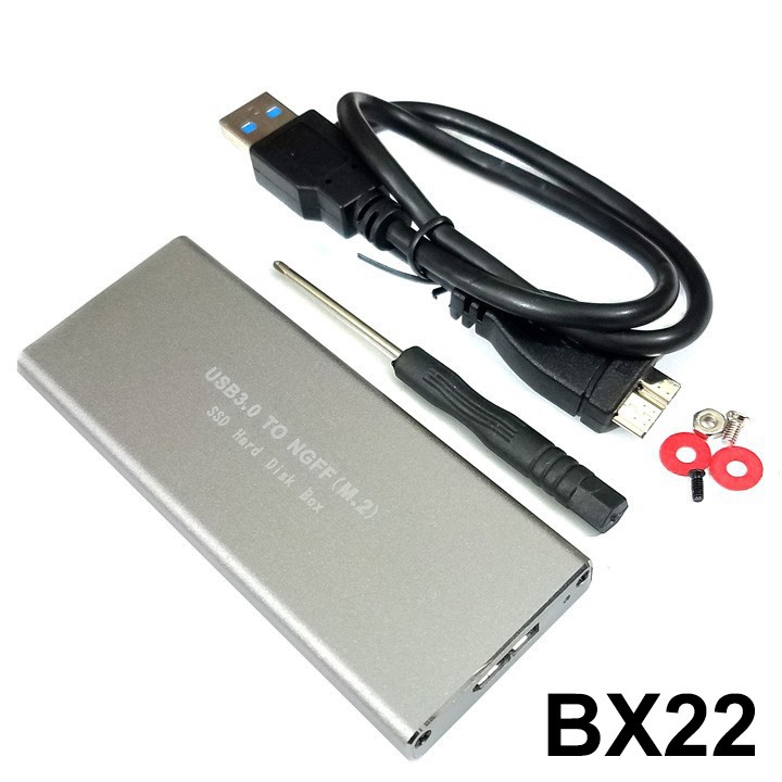 Box ổ cứng SSD M.2 SATA vỏ nhôm USB3.0