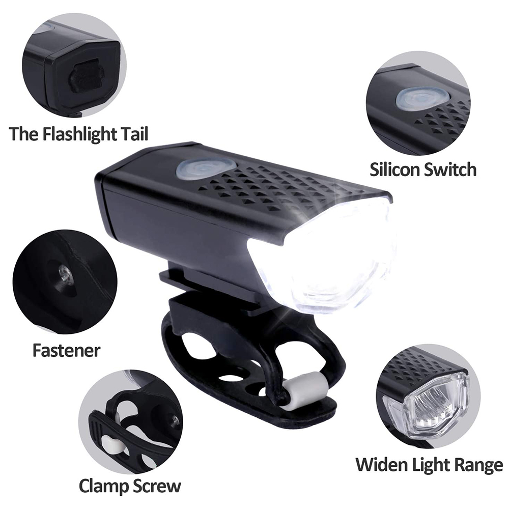 Đèn Pha LED Cổng Sạc USB Dùng Cho Xe Đạp MTB