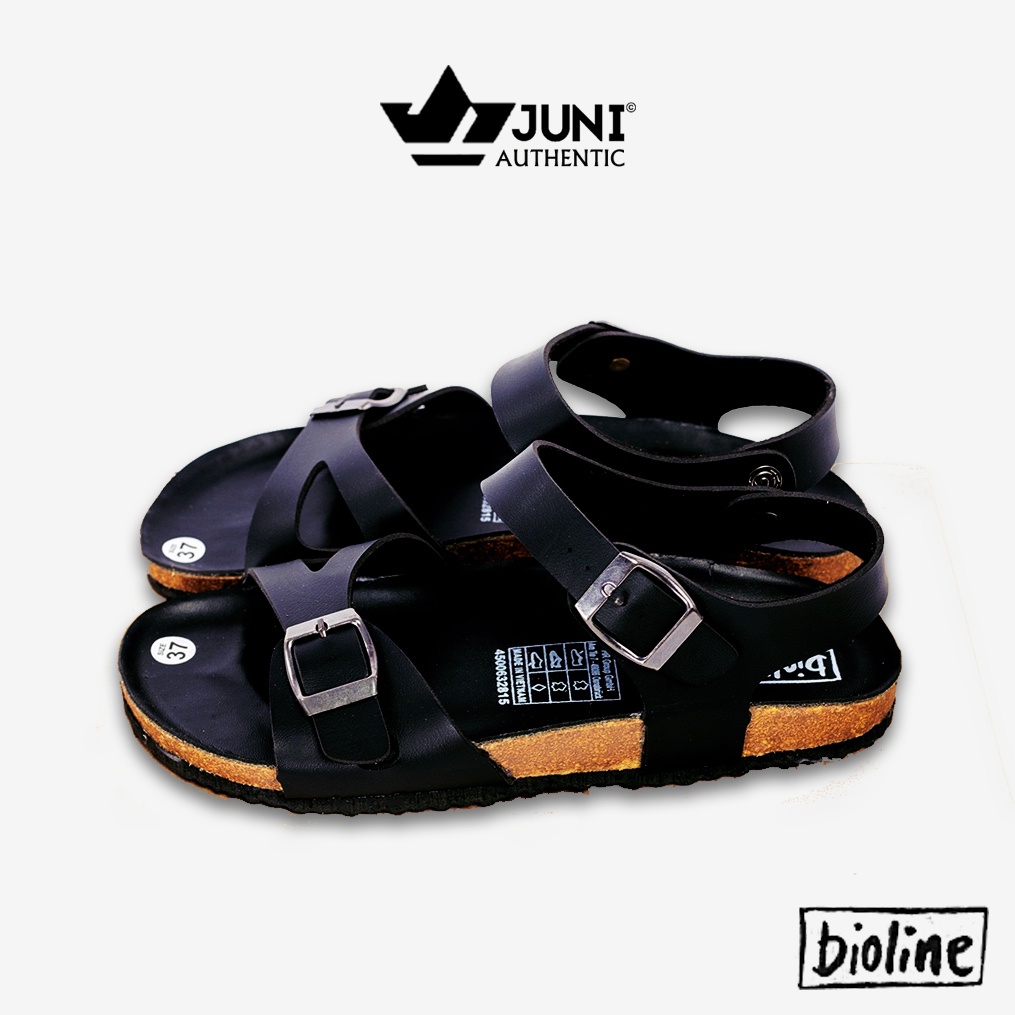 [DA PU-CHỐNG NƯỚC] PU23- Dép sandal Unisex da PU cao cấp, đế trấu Bioline - Xuất khẩu châu Âu - Juni Store