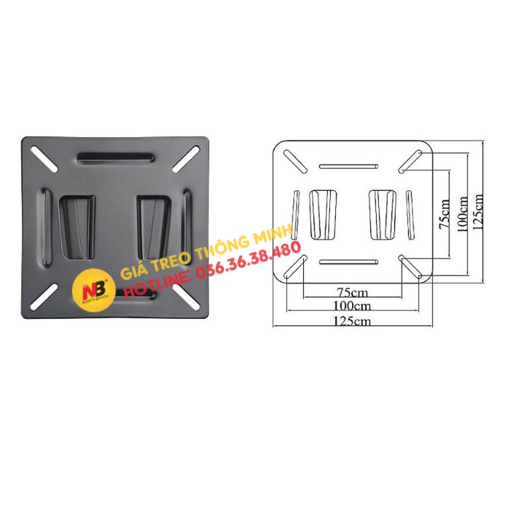 Giá Treo Màn Hình 14 - 17 - 19 - 23 - 24 - 27 Inch Giá Treo Tivi Sát Tường 1 Cm - Model: N2