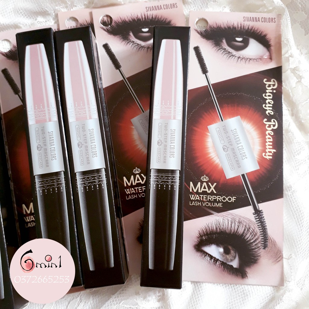 [HOT] Mascara Hai Đầu Sivanna Colors Max Waterproof Lash Volume Mascara HF891