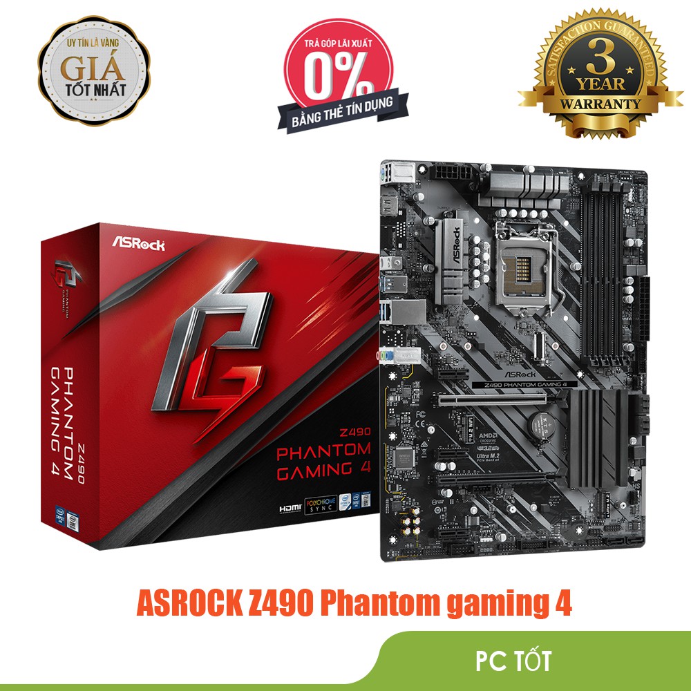 Bo mạch chủ Z490 Phantom Gaming 4 - Bảo hành chính hãng 36 tháng