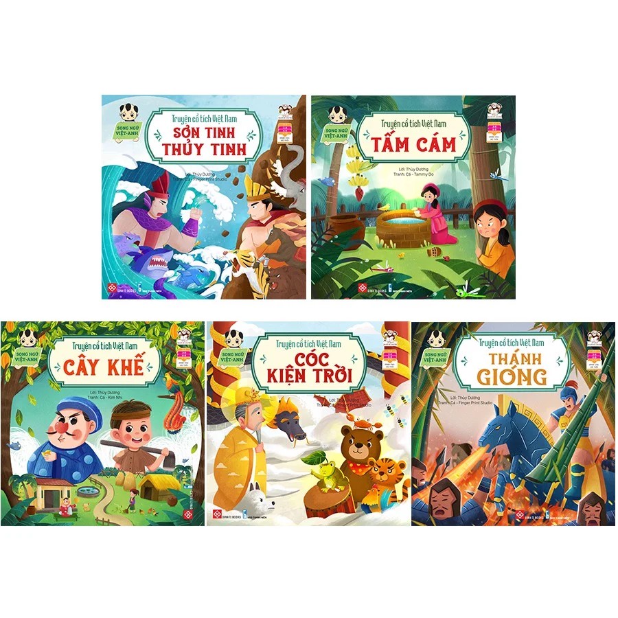 Sách - Combo 5 tập - Truyện cổ tích Việt Nam - Song ngữ Việt Anh - 8935212359702
