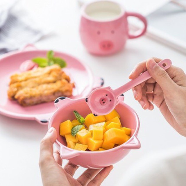 Bộ đồ ăn gốm hình thú 4 chi tiết