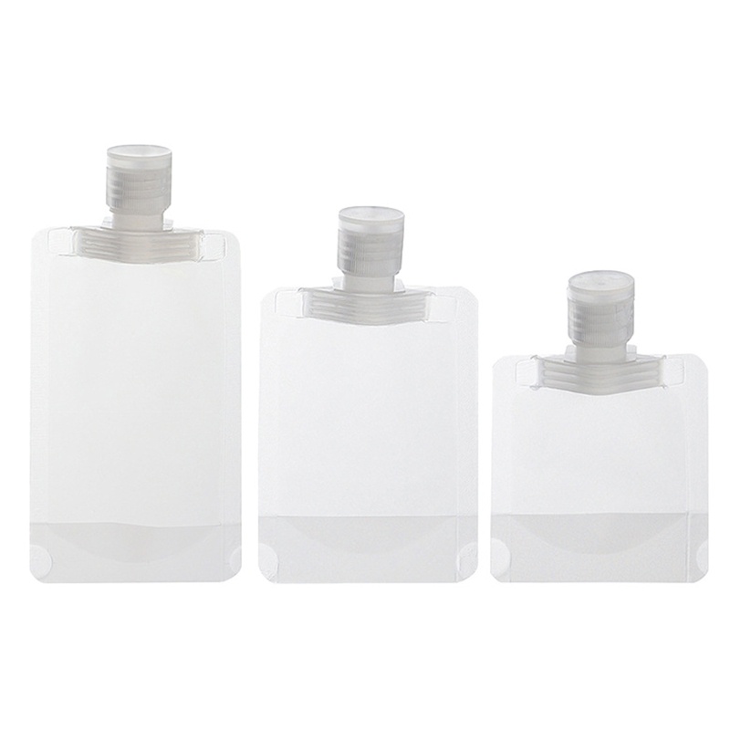 Set 10 Túi Nhựa Rỗng Trong Suốt Dung Tích 30 50 100ml Đựng Đồ Du Lịch Tiện Dụng
