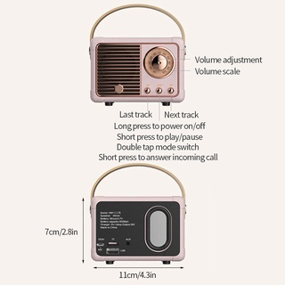 Loa Bluetooth Không Dây Mini Phong Cách Retro