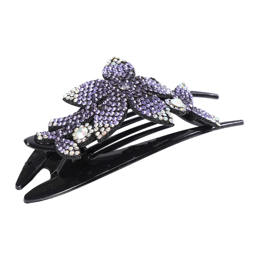 Kẹp tóc càng cua hợp kim trang trí bông hoa đính đá xinh xắn thời trang cho nữ