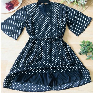 [niceshop1] Jump chấm bi đen giả đầm