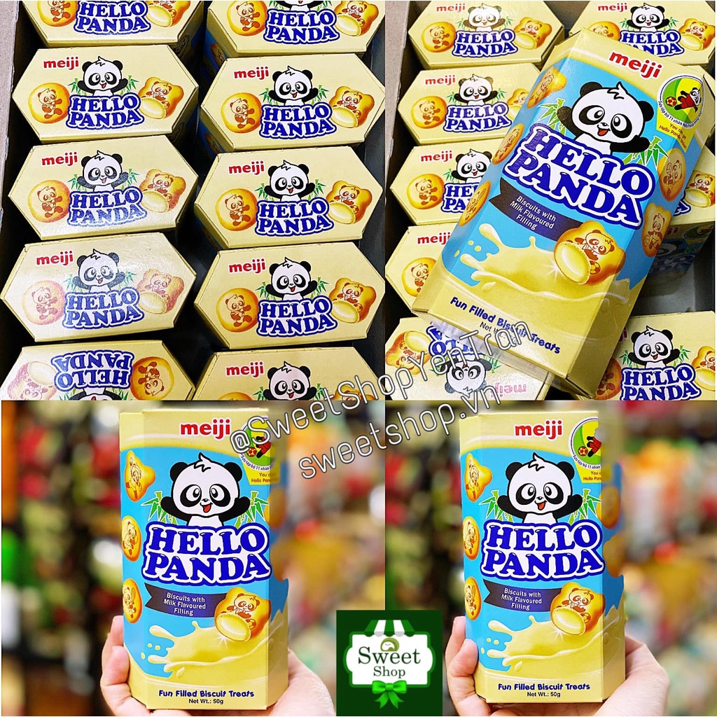 Bánh gấu nhân kem Meiji Nhật