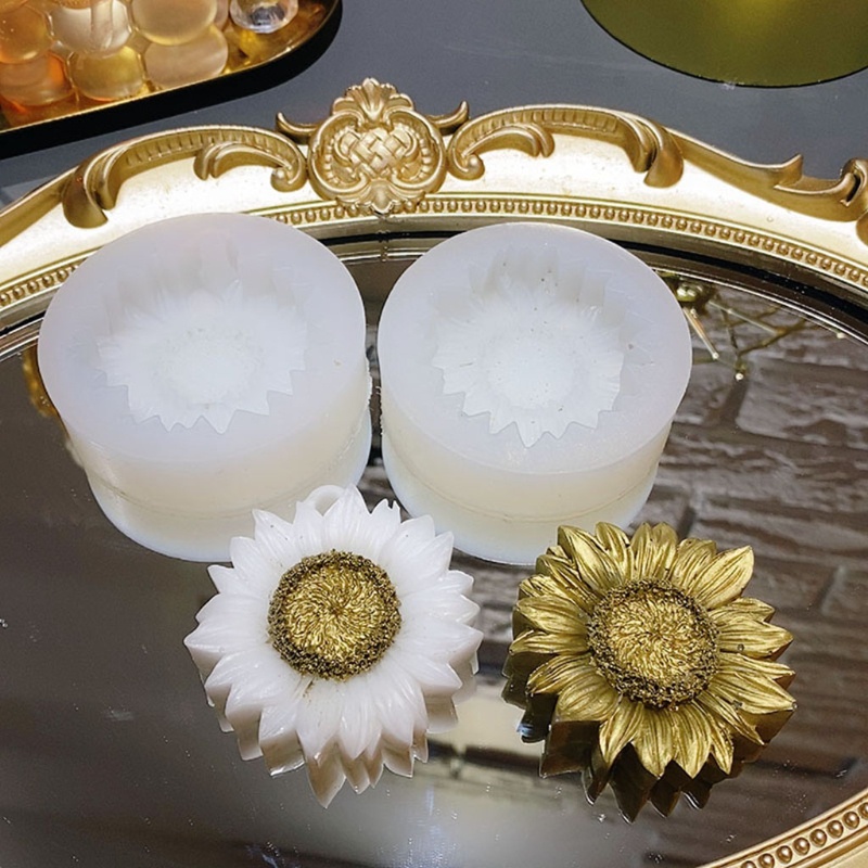 Khuôn silicone tạo hình hoa hướng dương làm nến thơm DIY