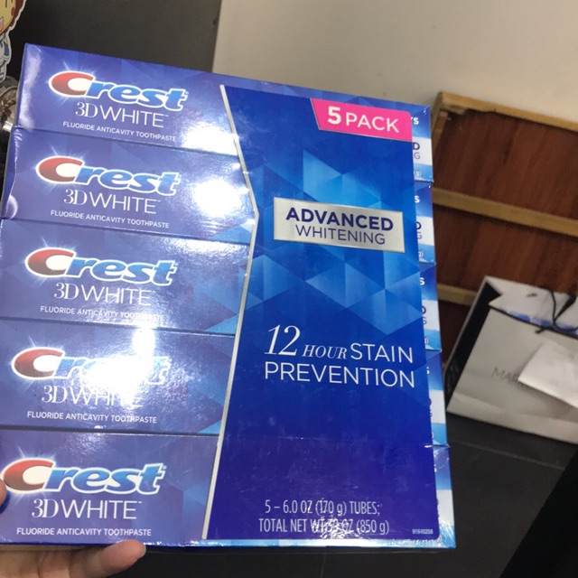 Set 5 hộp kem đánh răng k xé lẻ