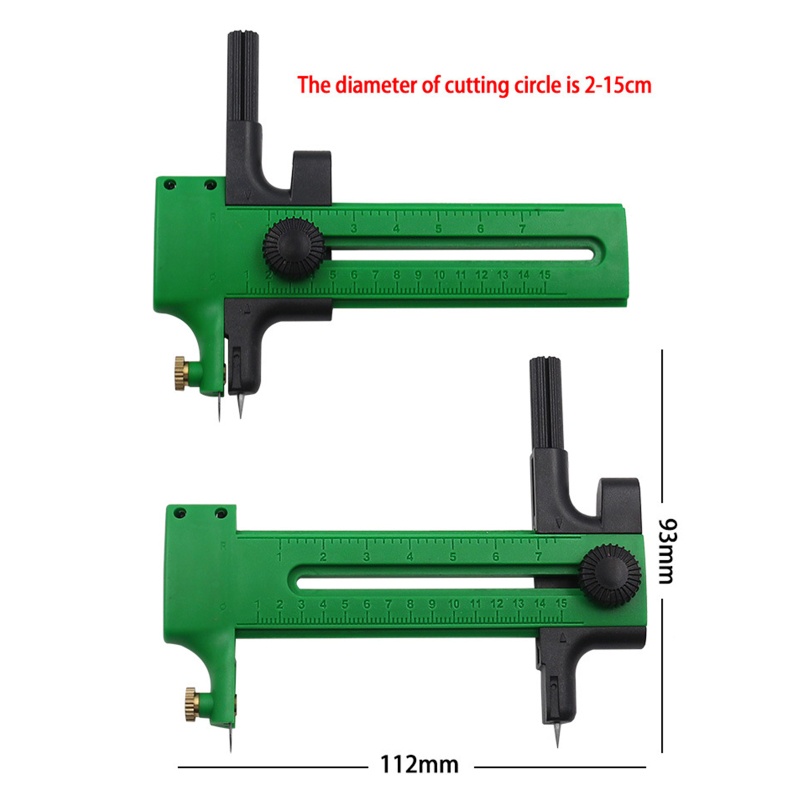 Dụng Cụ Cắt Hình Tròn / La Bàn Có Thể Điều Chỉnh Dùng Cắt Vải / Giấy / Thẻ Thủ Công DIY