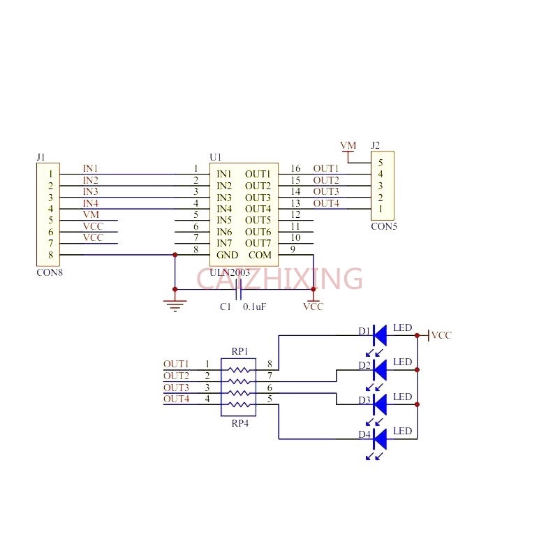 Bảng mạch kiểm tra động cơ bước Uln2003 cho Arduino