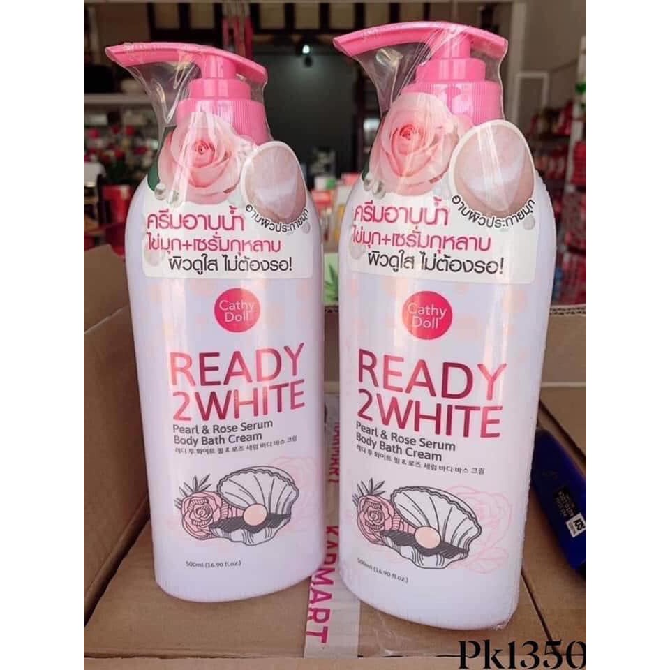 Sữa tắm dưỡng trắng Ready 2 white pearl rose serum 500ml