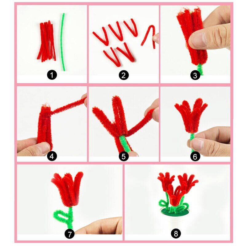 Đồ Chơi Chậu Hoa Vải Xoắn Thủ Công Giáo Dục Năm Mới Cho Trẻ Em