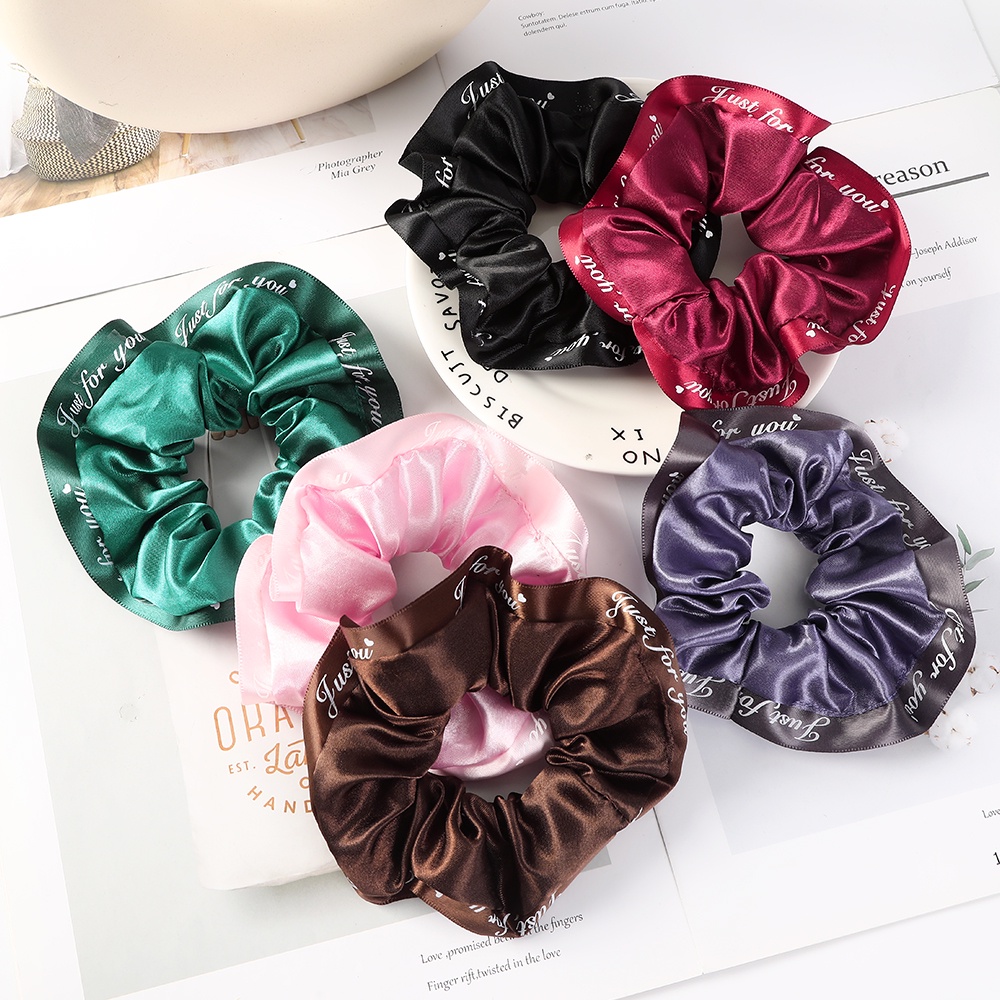 Dây cột tóc Haimeikang bằng chiffon cỡ lớn in họa tiết đáng yêu