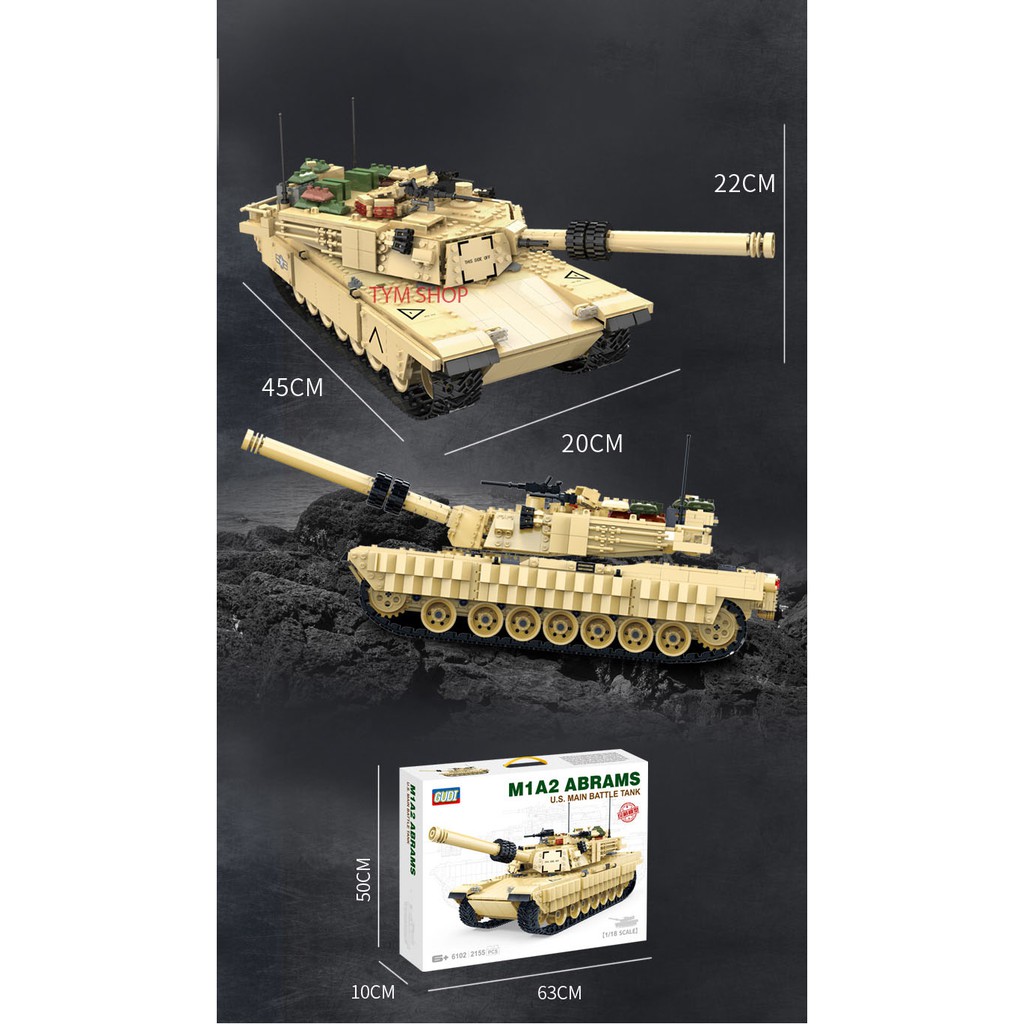 lego xe tăng chiến đấu M1A2  GuDi Tank 6102 Phiên Bản Khủng Đồ chơi Xếp hình cho bé trai xingbao
