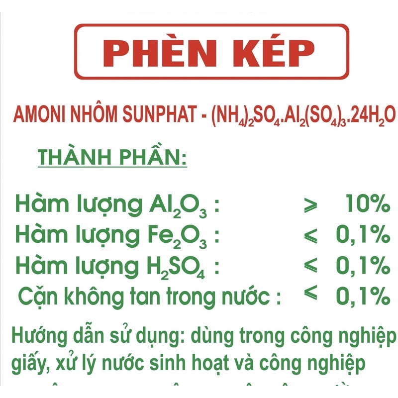 Phèn chua  loại 1