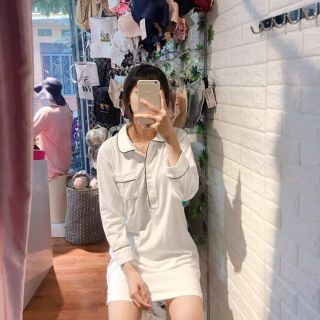Váy ngủ cotton dài tay