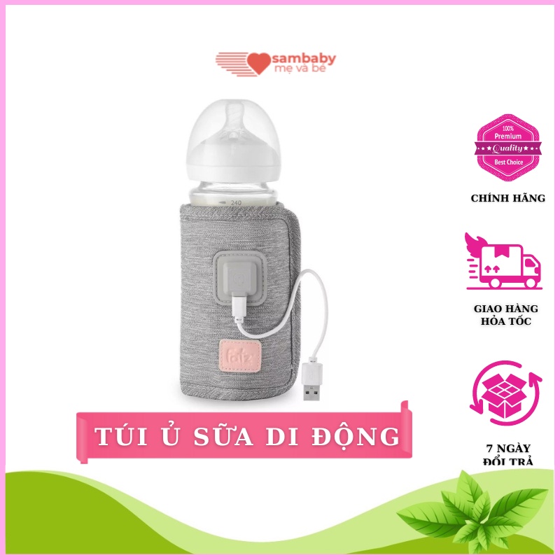 ủ sữa da Fatz cho bé , Túi ủ sữa di động thông minh và tiện lợi khi đi chơi đi du lịch, Dụng cụ hâm sữa xách tay