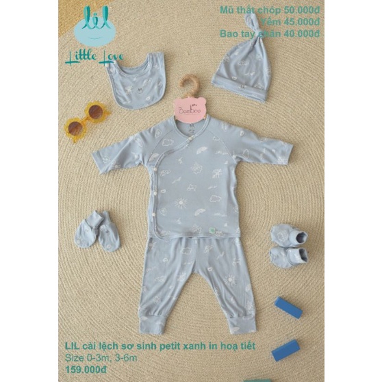 Lil little love - Bộ cài chéo, bộ body petit cho bé sơ sinh - 6m 3-7kg