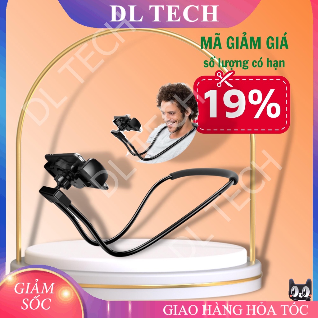 Kẹp giá đỡ để điện thoại quàng cổ DL TECH