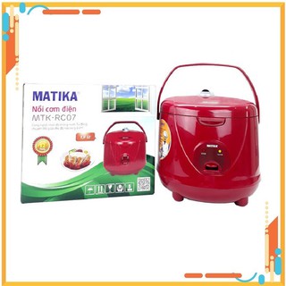 Nồi cơm điện nắp gài quai xách matika mtk-rc07 1.8 lít chinh hang