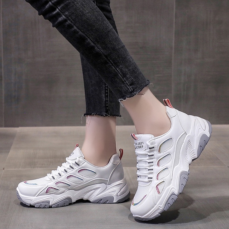 Giày Thể Thao Nữ FREESHIP Giày Ulzzang Nữ Hàn Quốc Đế Độn 5 cm Tăng Chiều Cao G 155