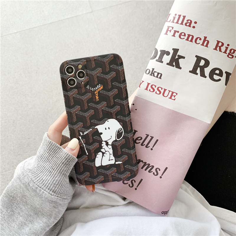 Cartoon Snoopy Goya Phone Case iPhone 12 Pro Max 12 Mini 11 Pro Max X XS MAX XR 7 8 Plus SE 2020 Soft Silicone IMD New Photo frame Back Cover