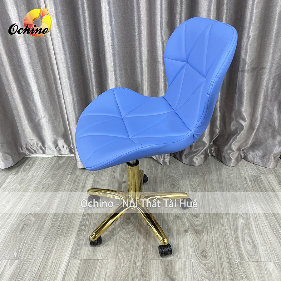Ghế Trang Điểm Xoay Chân Vàng Sao, Ghế Spa Phun Săm Bọc Da Mẫu Kim Cương Sang Chảnh (Hình Thật Shop Chụp)