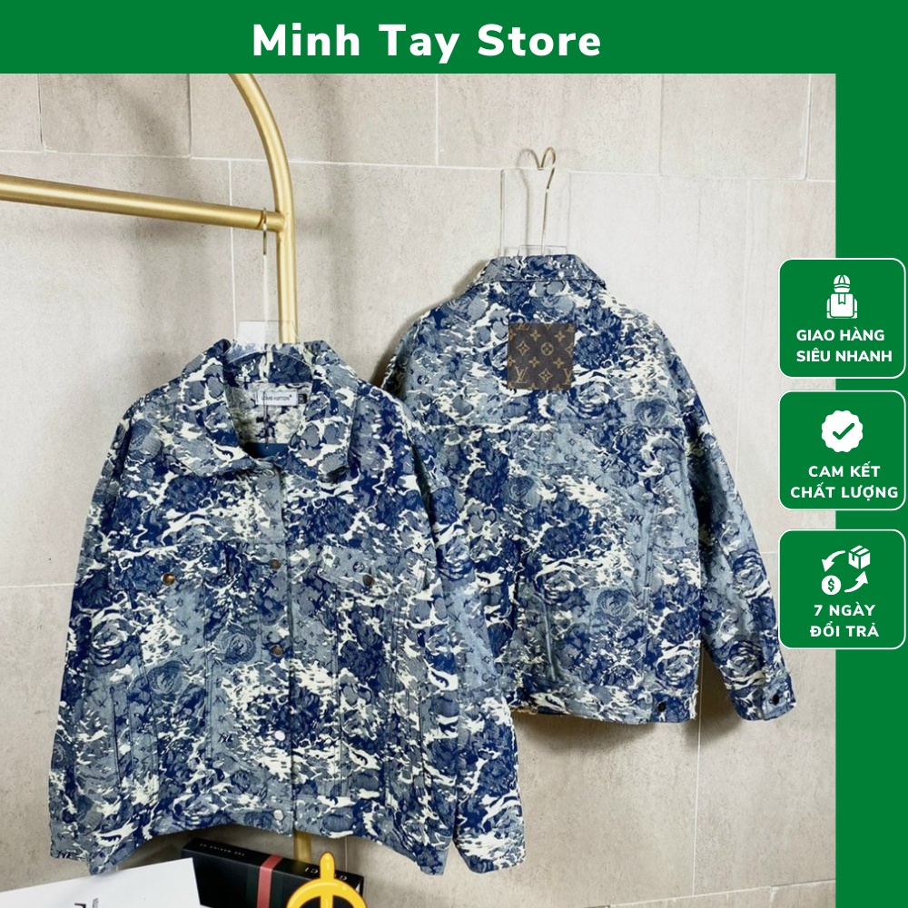Áo Khoác Nam Lv Phối Họa Tiết Màu Loang Sang Trọng . Áo Khoác Lv Màu Loang Chất Vải Tho Cao Cấp Cho Nam - MINH TÂY STORE