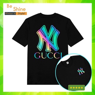 Áo Thun TATO In Chữ NY Unisex Form Rộng Phản Quang 7 Màu - Thời Trang Nam Nữ Phong Cách