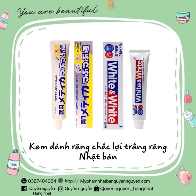 Kem đánh răng White and White Lion 150g Nhật Bản - Dành cho nướu nhạy cảm
