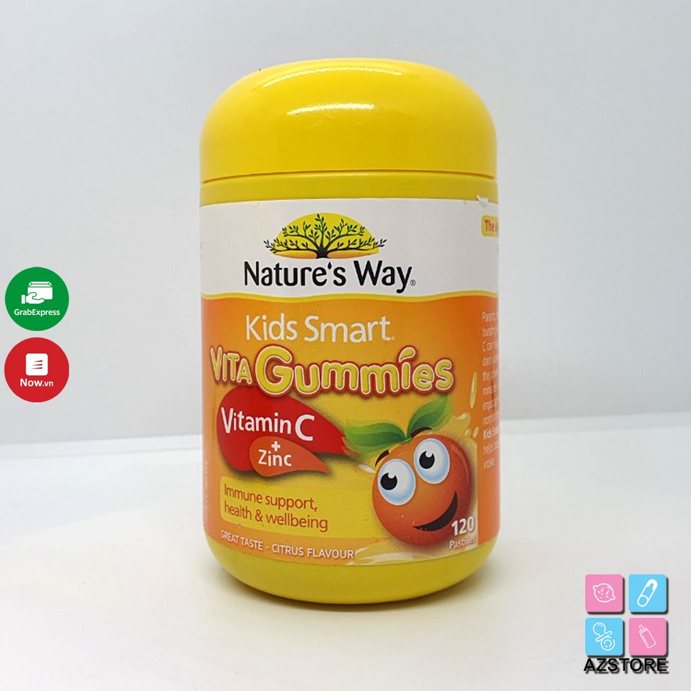 Vitamin Nature's Way Kids Smart Vita Gummies Multi-Vitamin +Vegies - Kẹo dẻo vitamin Rau Củ