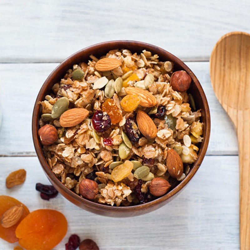 Granola Siêu Hạt DK Harvest- Ngũ Cốc Giảm Cân Nướng Mật Ong - Hương Vị Truyền Thống - Trọng lượng 150g/250g/500g