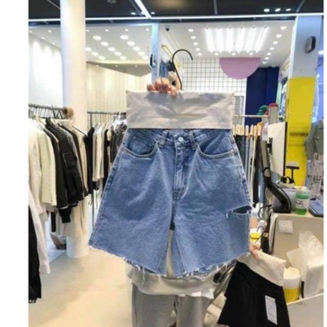 QUẦN SÓC BÒ RÁCH HÔNG DH12