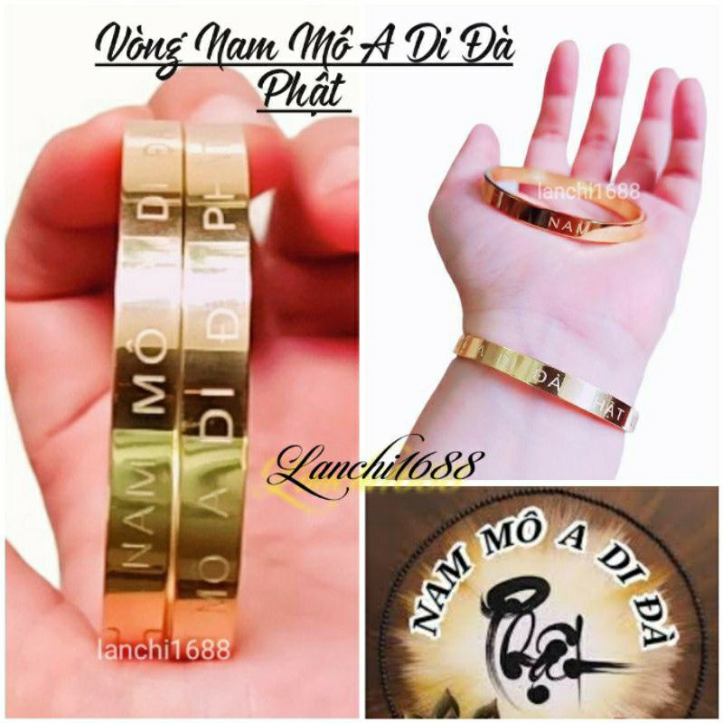 vòng tay nam mô A Di Đà Phật mang lại bình an may mắn cho người đeo.
