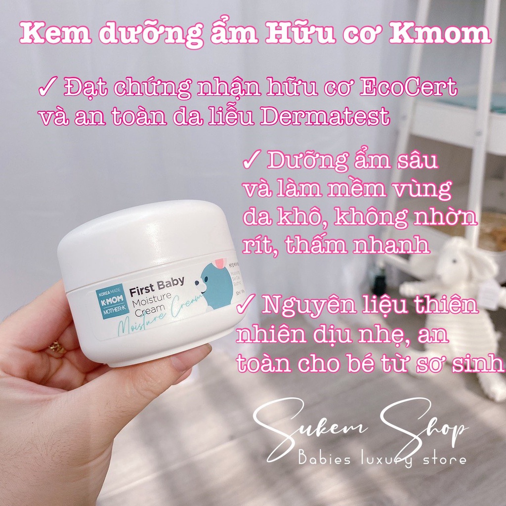 Kem dưỡng ẩm Jojoba hữu cơ KMOM 50ml cho bé