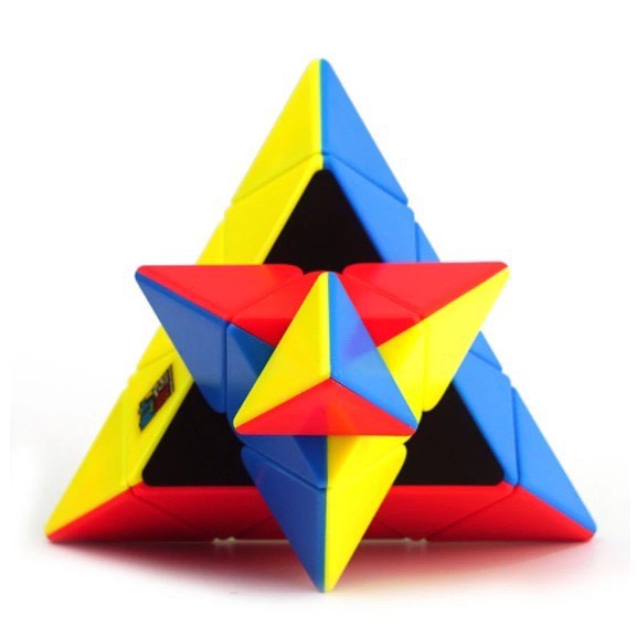 Đồ Chơi Trí Tuệ Kich Thích Não Bộ Rubik Tam Giác Pyraminx Stickerless MoYu MeiLong MFJS