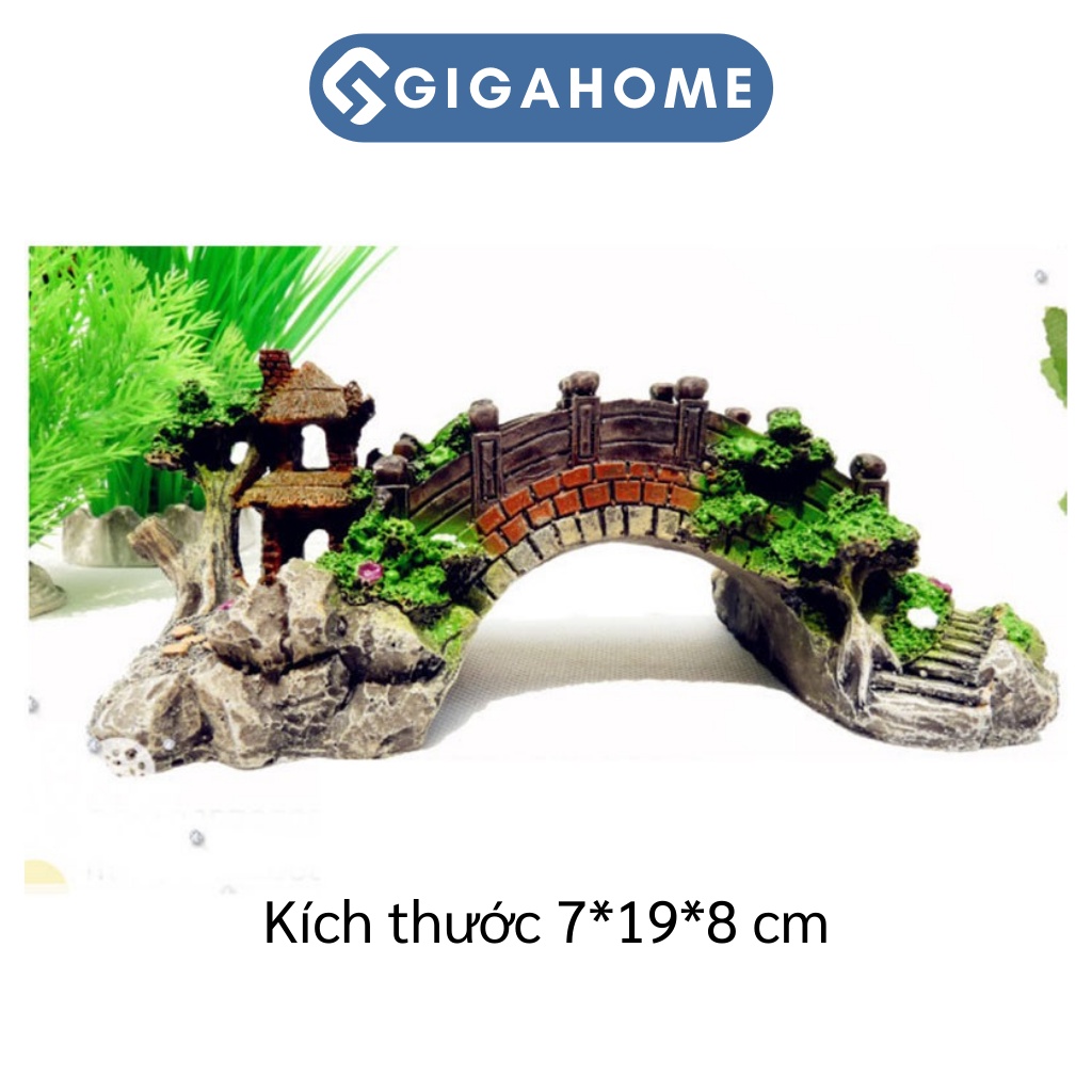 Cây Cầu Giả Bằng Nhựa GIGSHOME Hòn Nam Bộ Trang Trí Bể Cá Thêm Sinh Động 5834