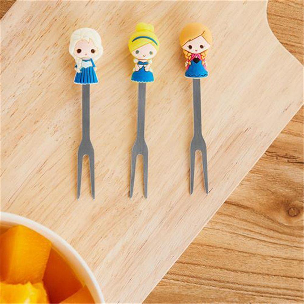 YIYU Set 6 Nĩa Ăn Trái Cây Kèm Giá Đỡ Tiện Lợi