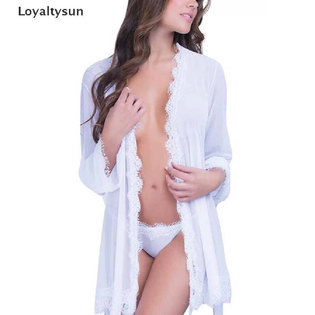 1 set áo choàng ngủ và quần lót lọt khe phối ren quyến rũ mới cho nữ
 | BigBuy360 - bigbuy360.vn