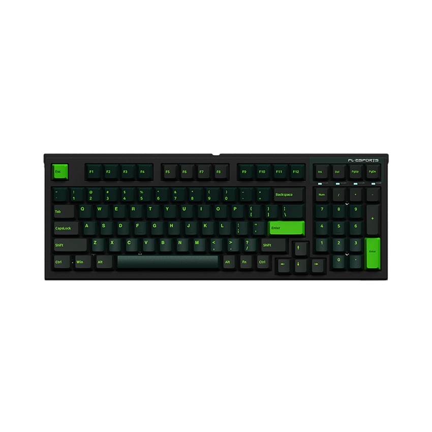 Phím cơ FL-Esports FL980CP Sound Wave Green USB/ Kailh Box Switch/ led RGB/ đệm tiêu âm - BH 12 tháng