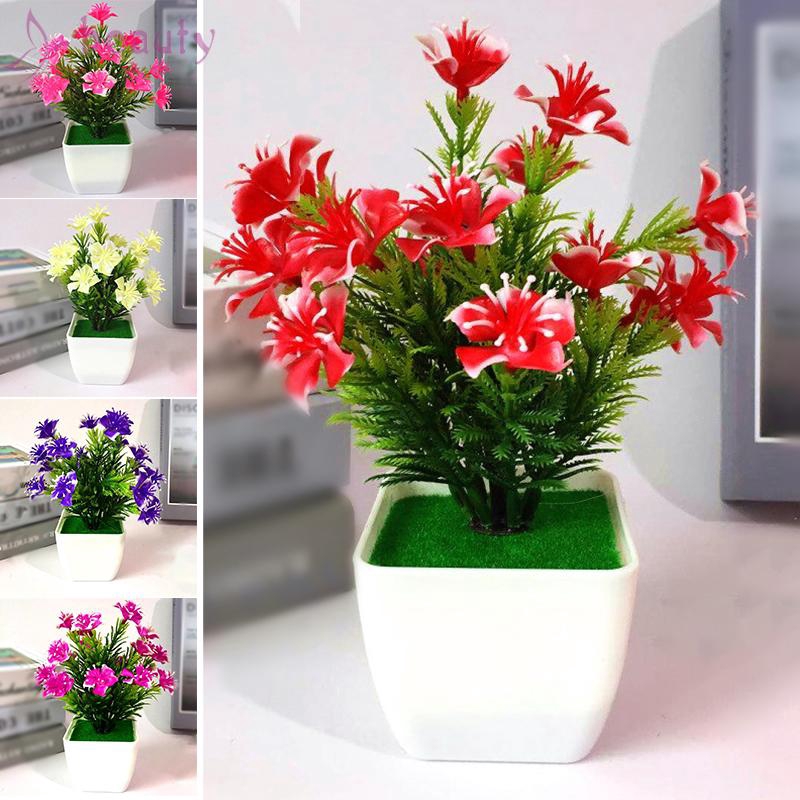 Artificial Bonsai Party Wedding Potted Craft Flower Plant Home Office Decoration Hotel Fake Simulated Mini 2019