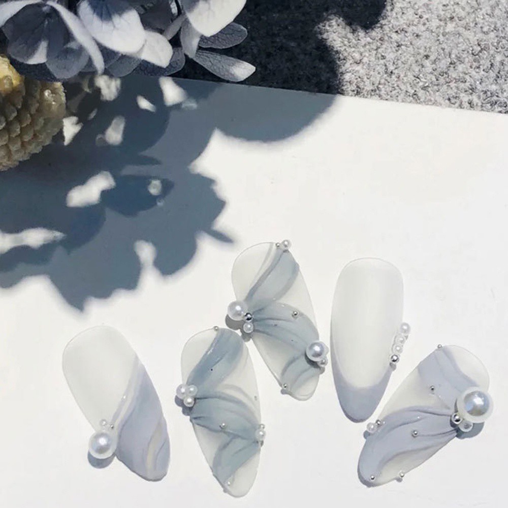 [Hàng mới về] Hộp hạt ngọc trai giả nhỏ 3D nhiều màu tùy chọn dùng trang trí móng tay